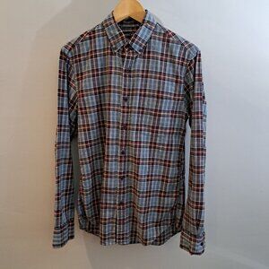 J. Crew Men's Small Mercantile Long Sleeve Button Down Plaid Shirt Style #J4597